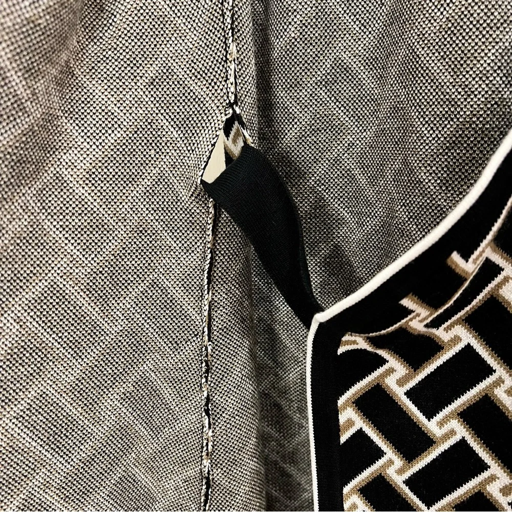 DVF for Target Black Tan White Wrap Dress L NWT - Picture 4 of 6